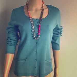 Ann Taylor cardigan size m sweater color blue